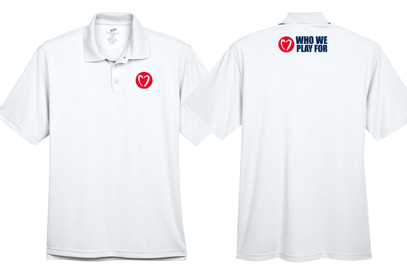 Polo Shirt: Who We Play For Heart Logo & Back Collar Logo