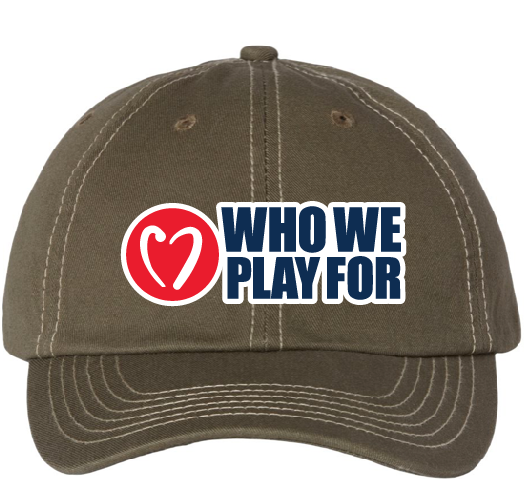 Hat: Who We Play For Baseball Style, Full Logo